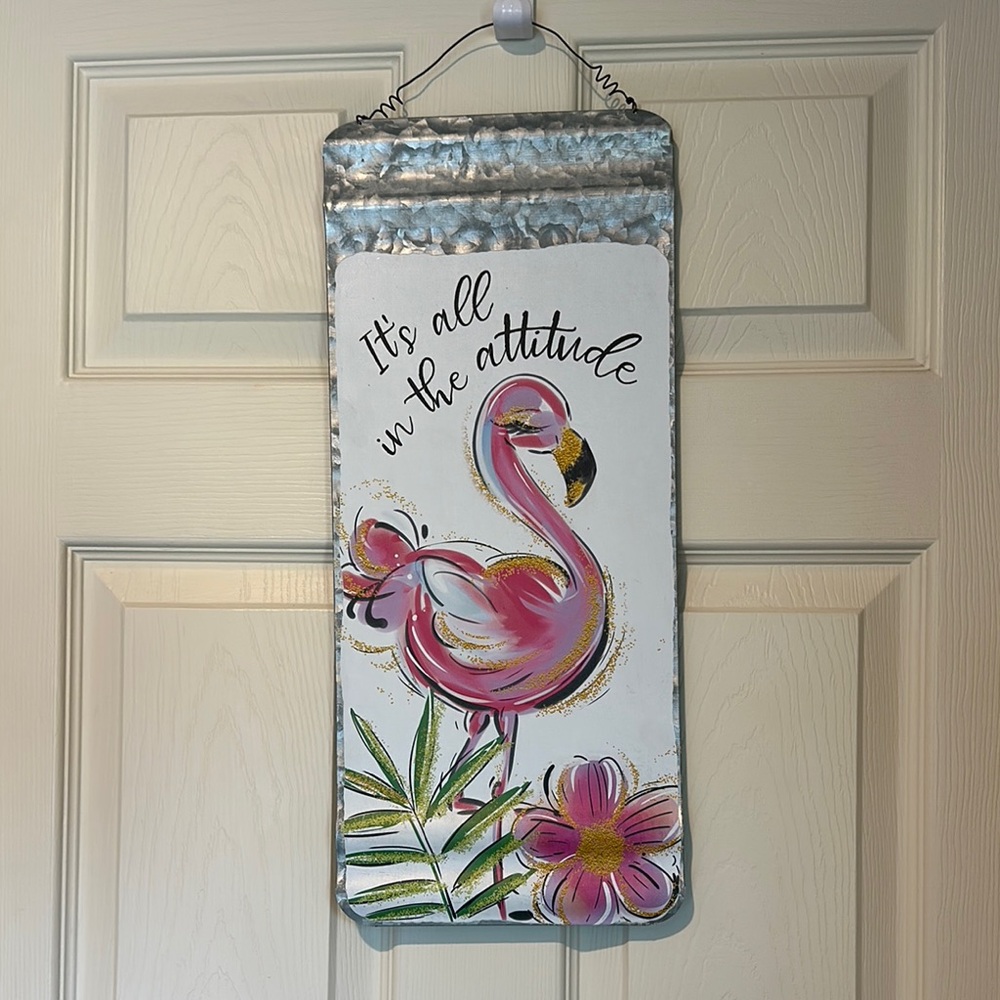 Call It Spring Flamingo Attitude Wall Art - Pink and Green